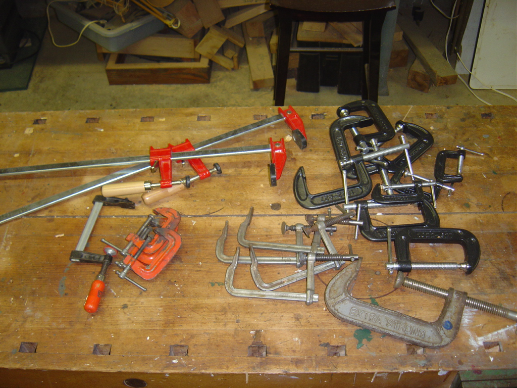 bunch of clamps